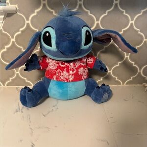 Disney Store 12 inch Stitch Plush with Red Hawaiian Shirt